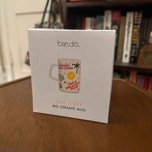Ban.do Ceramic Coffee Mug. Staycation theme.
